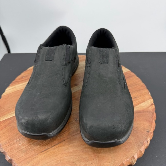 Redwing Comfort Pro black leather slip-on shoes with a safety toe sz 9 main image 5